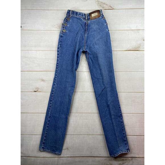Vintage Lawman Jeans Womens Jr 3 Western Denim High Rise Bareback Cowgirl Button - Picture 11 of 11